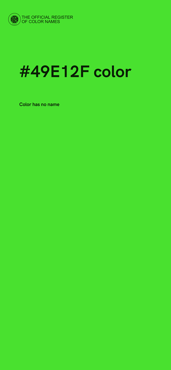 #49E12F color image