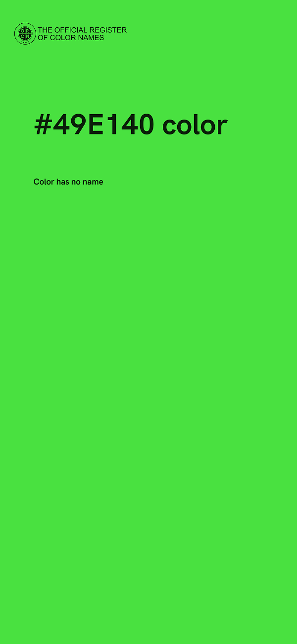 #49E140 color image