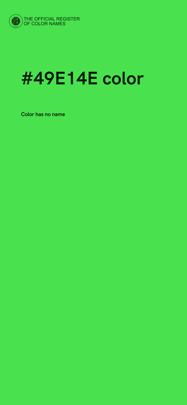 #49E14E color image
