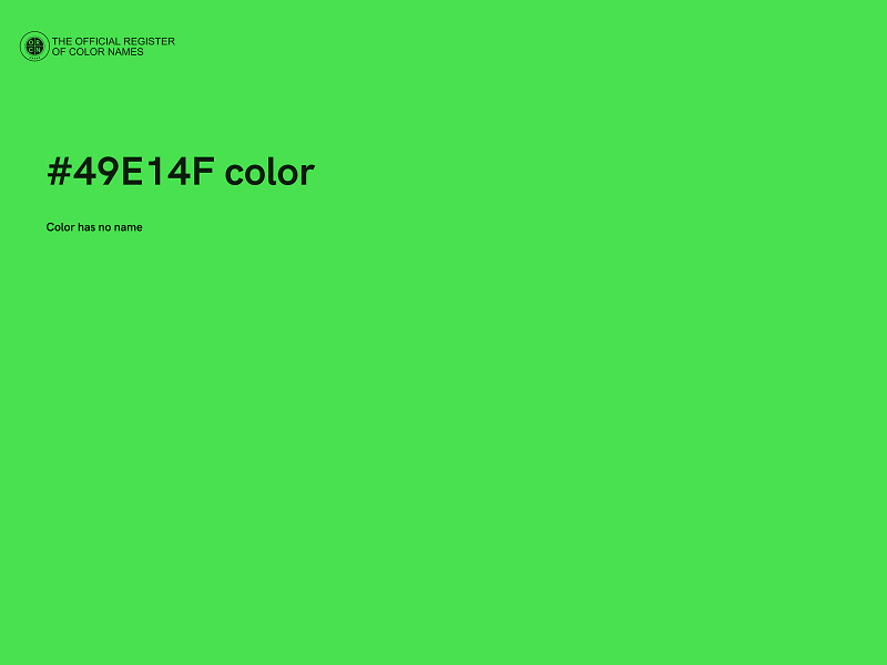 #49E14F color image