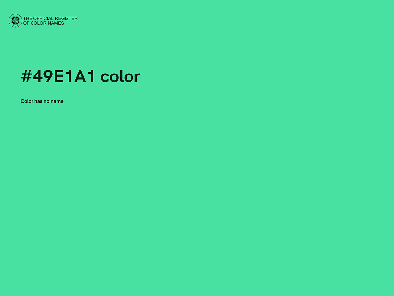 #49E1A1 color image