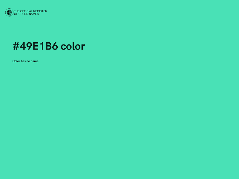 #49E1B6 color image
