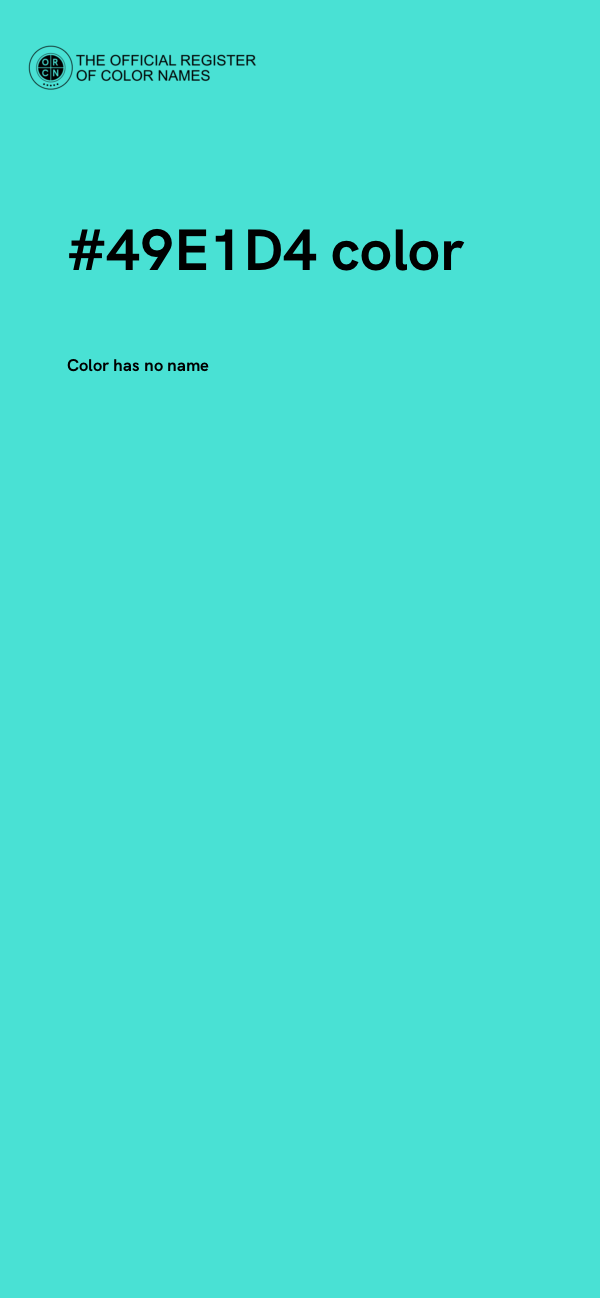#49E1D4 color image