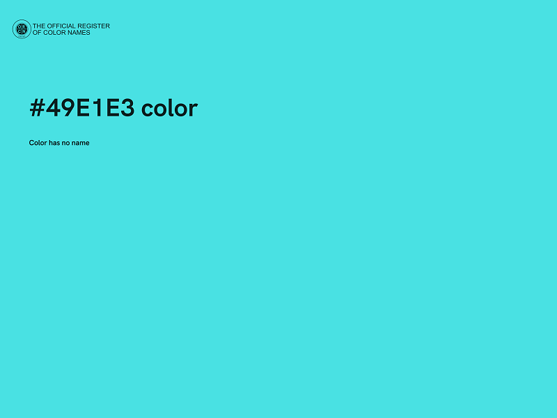 #49E1E3 color image