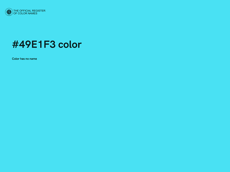 #49E1F3 color image