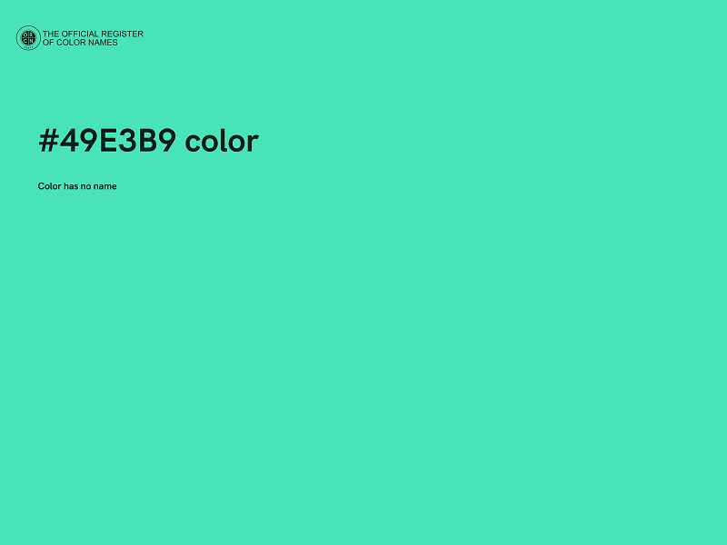 #49E3B9 color image