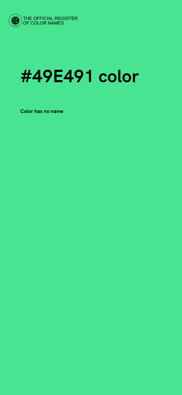 #49E491 color image