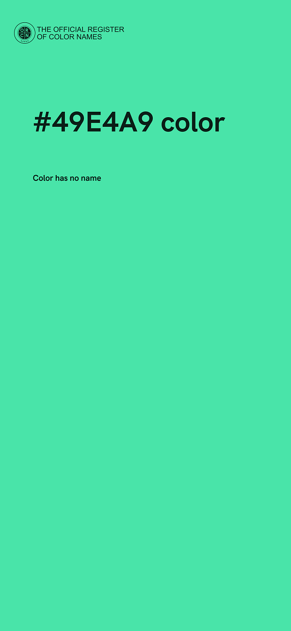 #49E4A9 color image