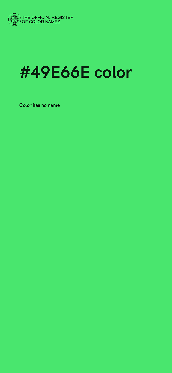 #49E66E color image