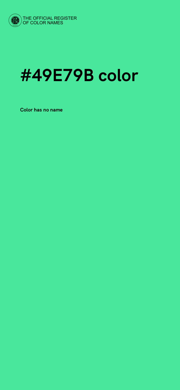 #49E79B color image