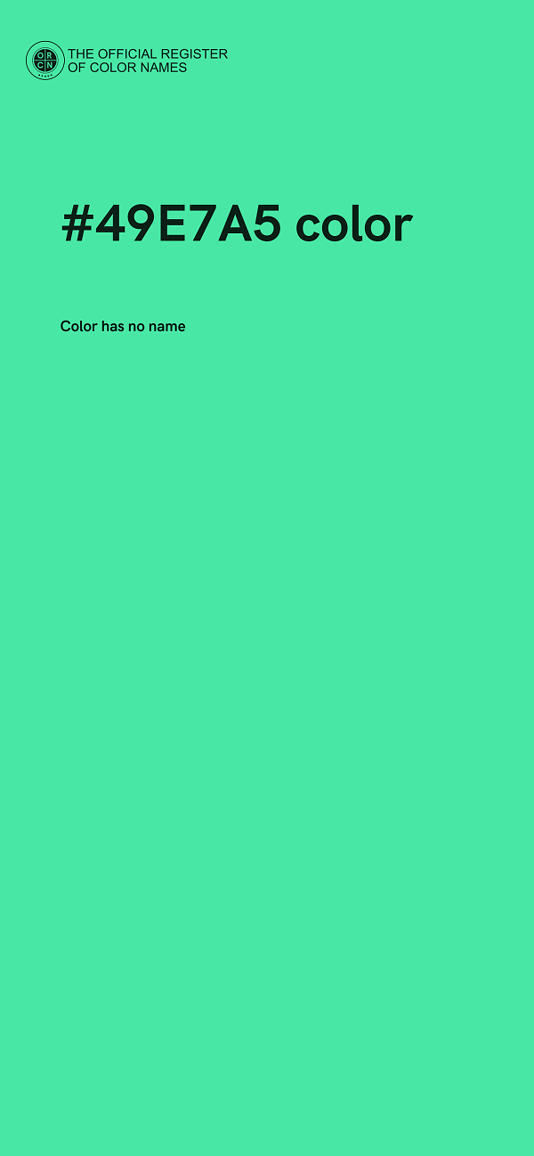 #49E7A5 color image