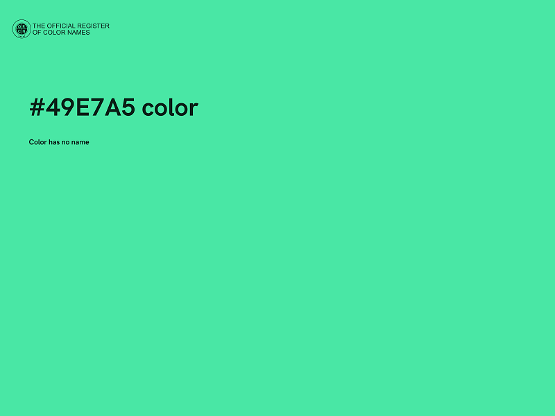 #49E7A5 color image
