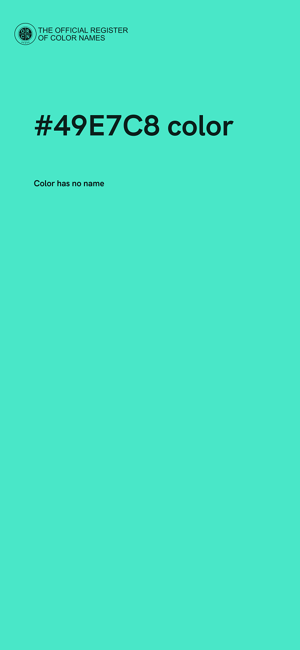 #49E7C8 color image