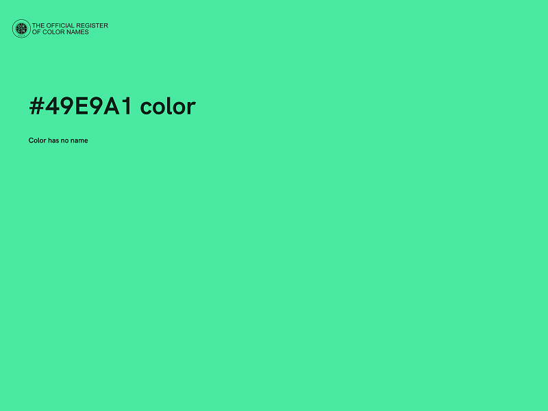 #49E9A1 color image