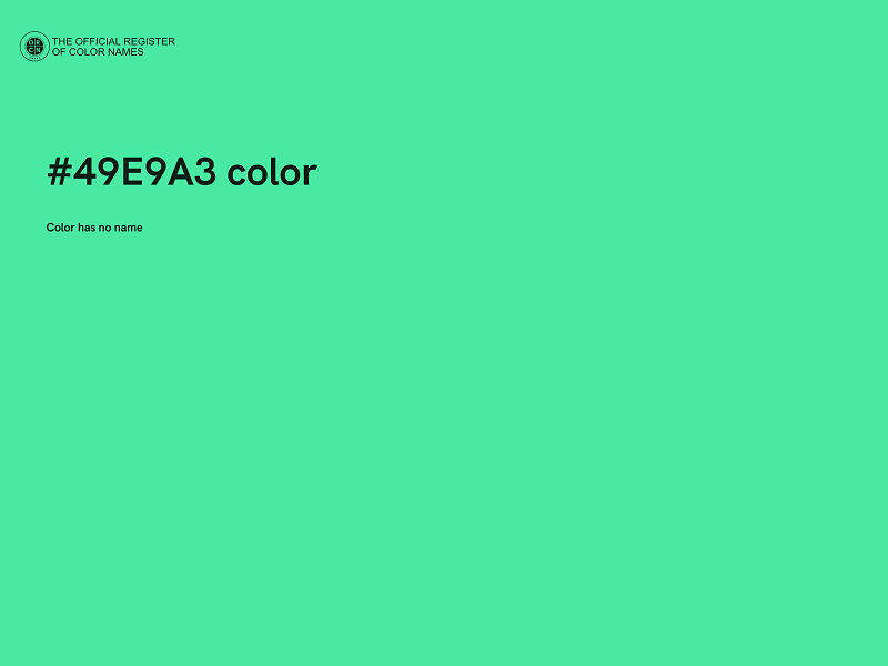 #49E9A3 color image