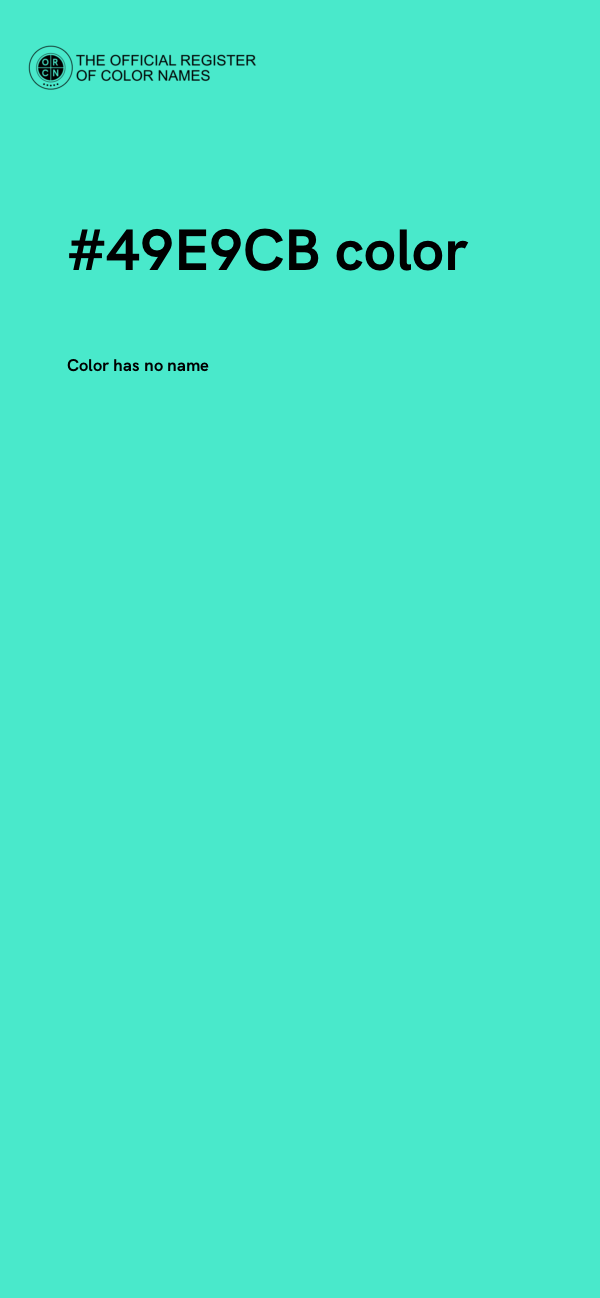 #49E9CB color image