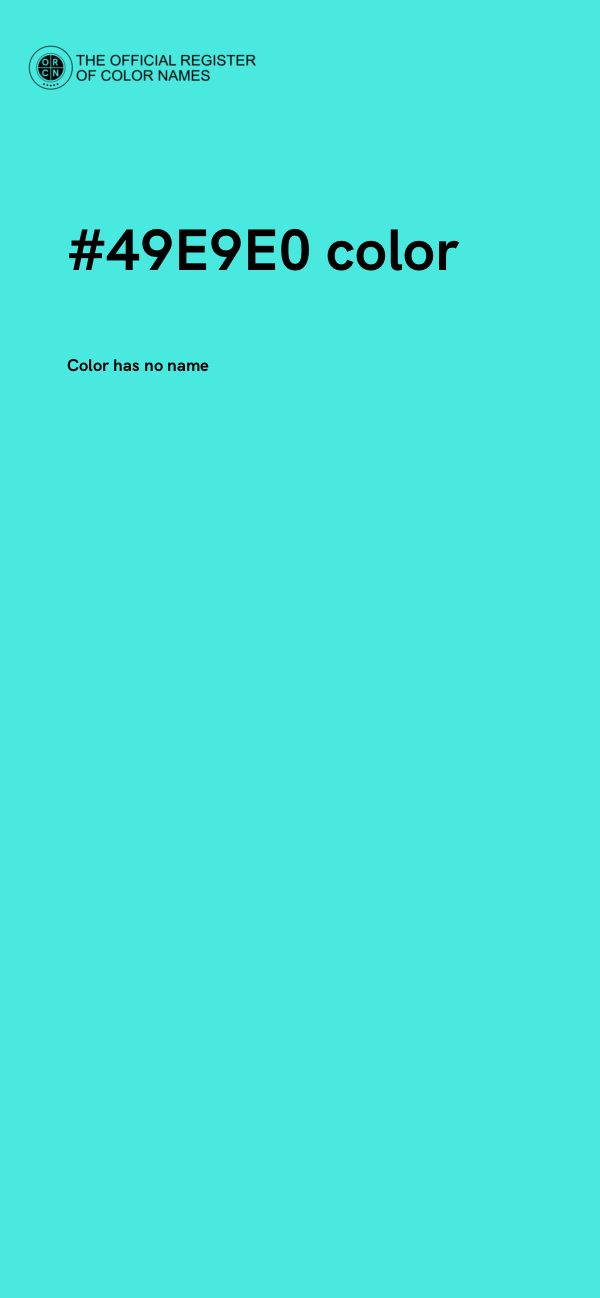 #49E9E0 color image