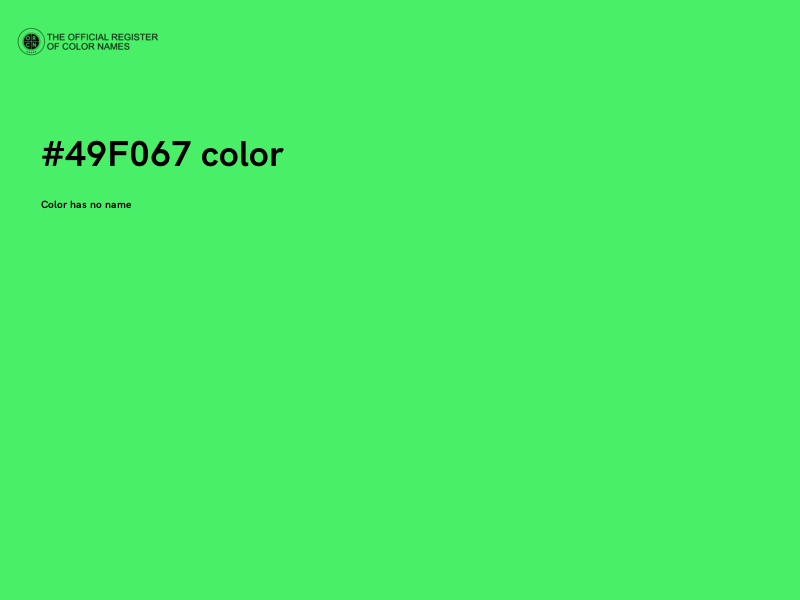 #49F067 color image
