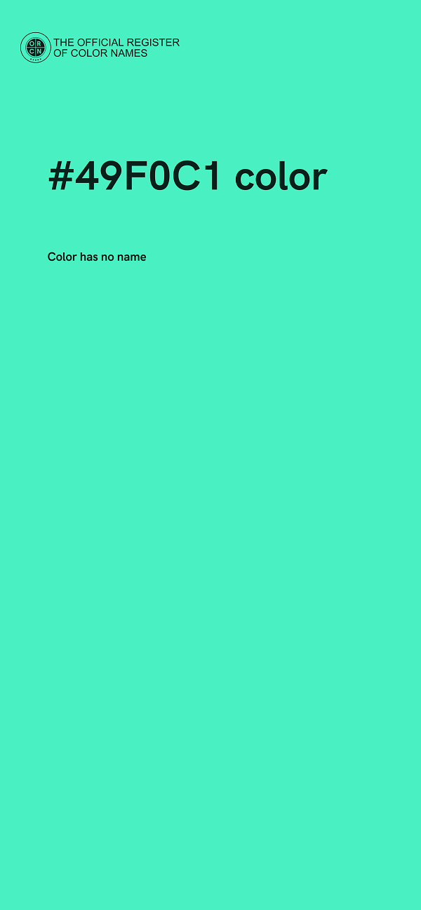 #49F0C1 color image