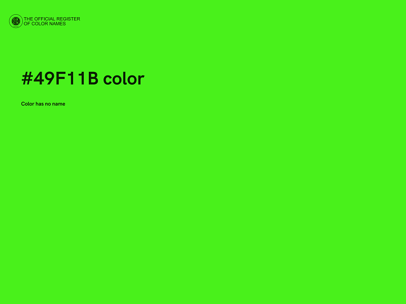 #49F11B color image