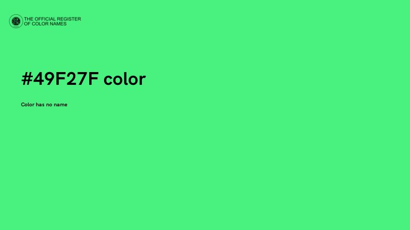#49F27F color image
