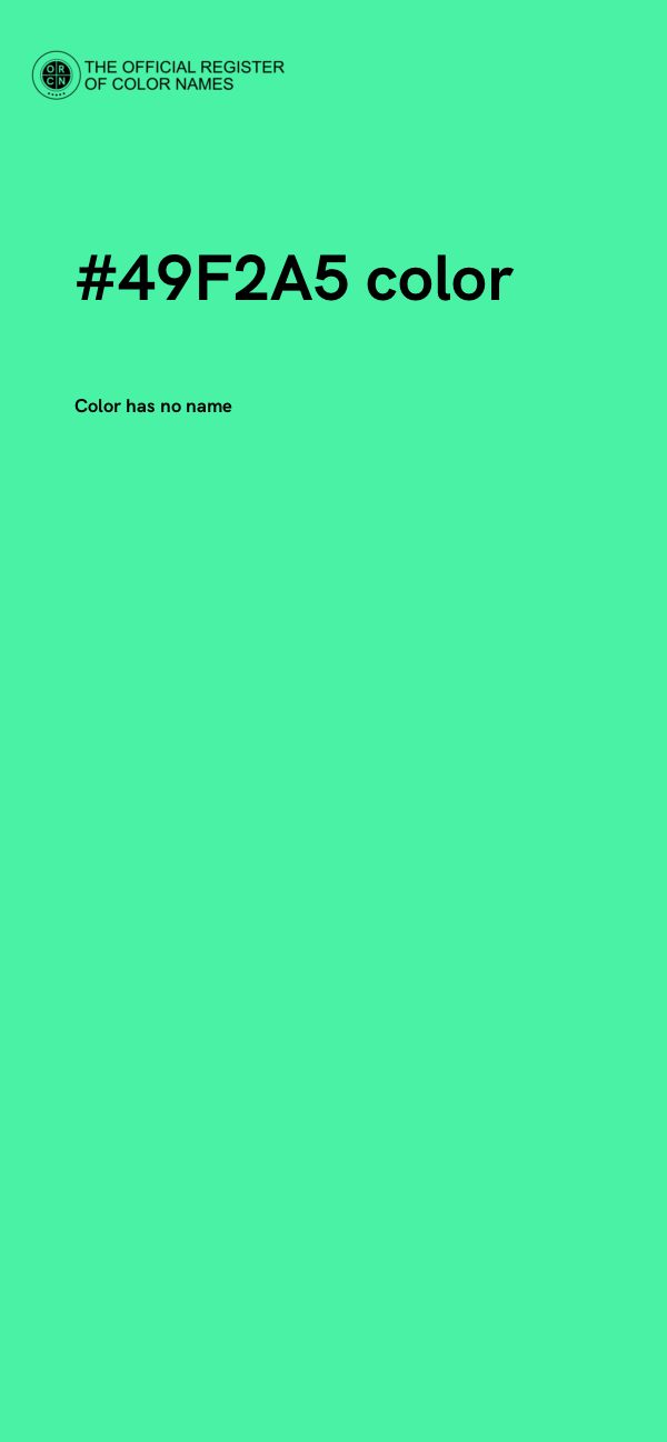 #49F2A5 color image