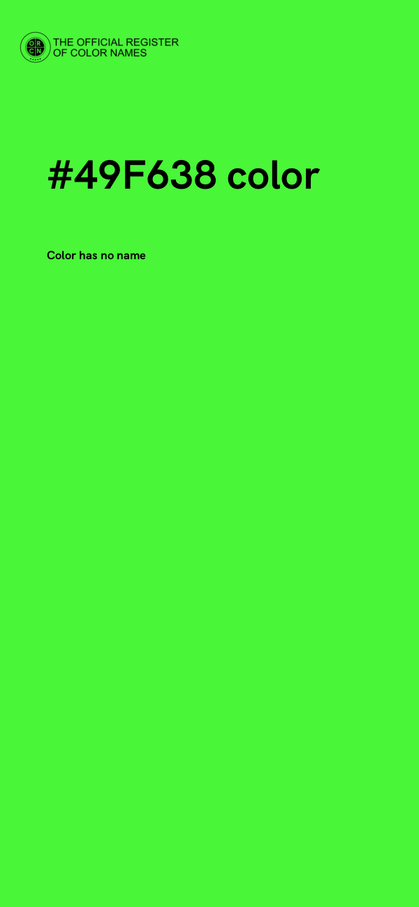#49F638 color image