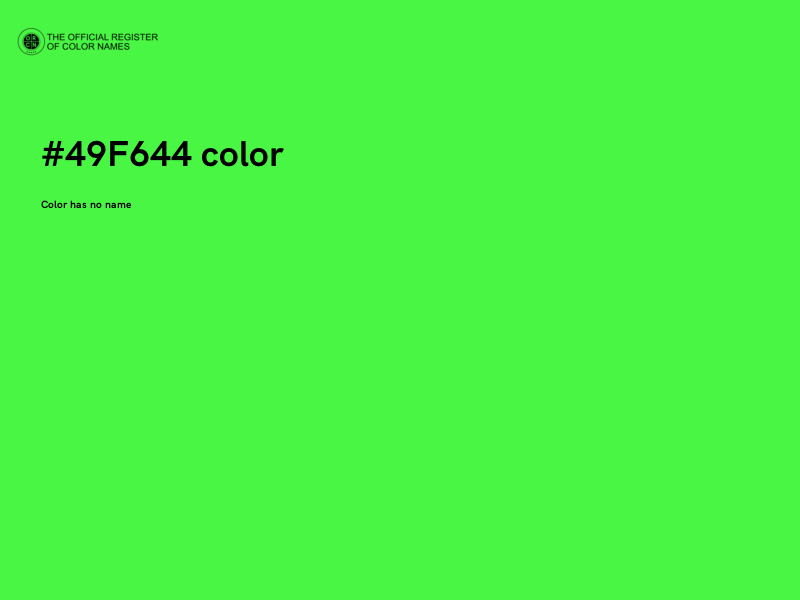 #49F644 color image