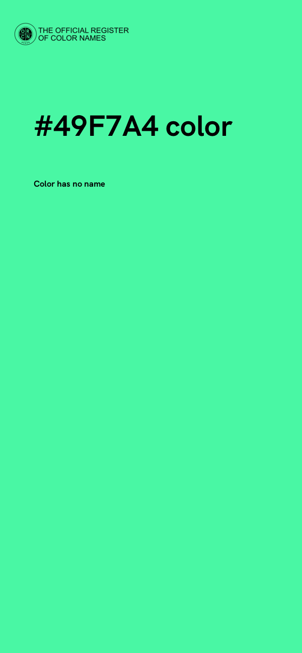 #49F7A4 color image