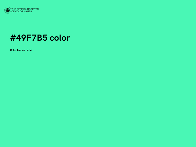 #49F7B5 color image