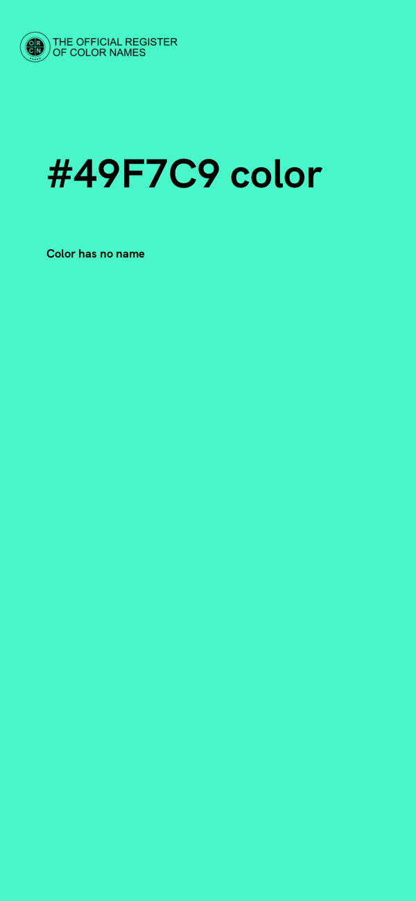#49F7C9 color image