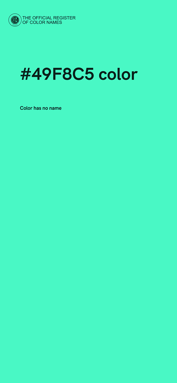 #49F8C5 color image