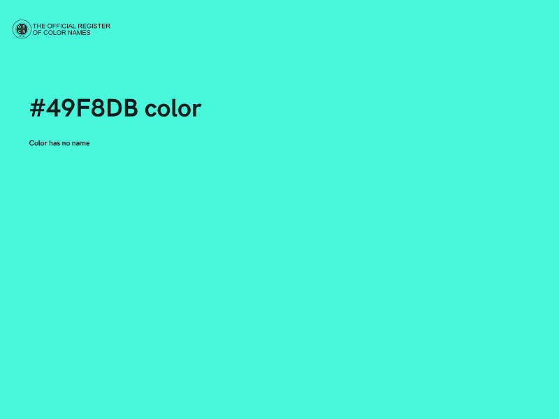 #49F8DB color image