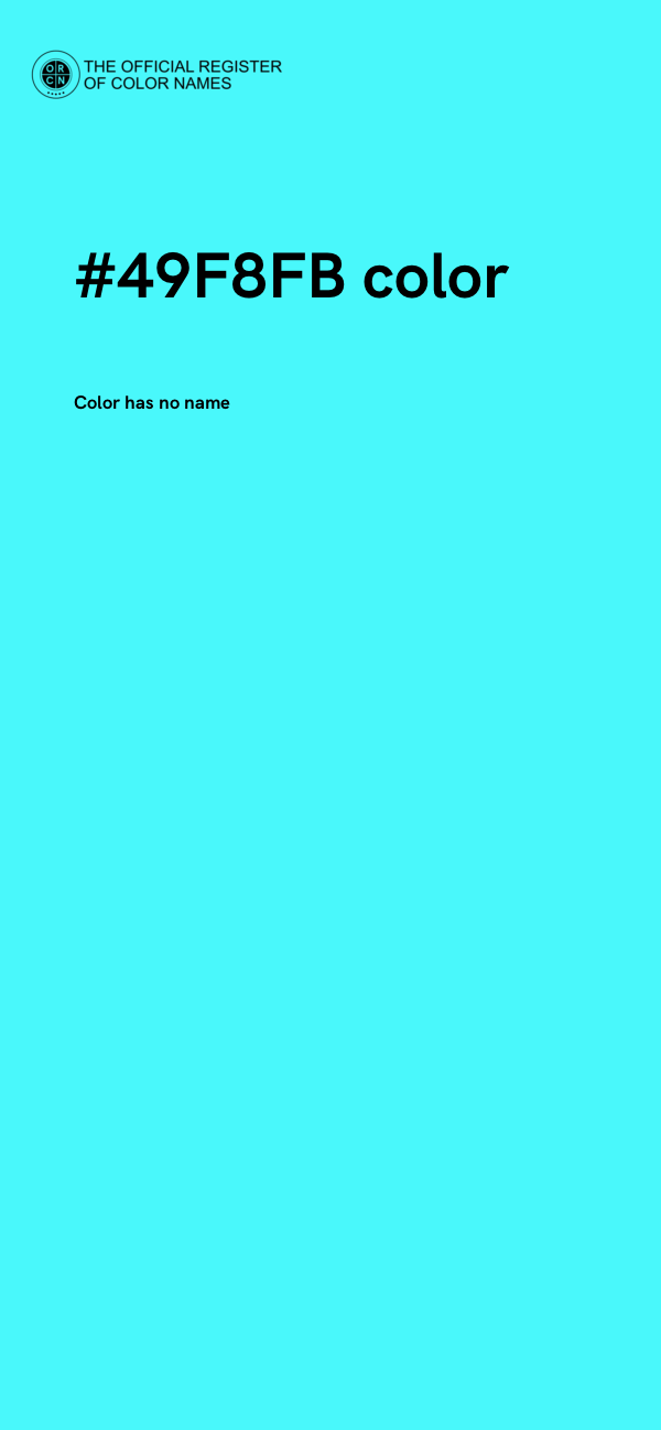 #49F8FB color image