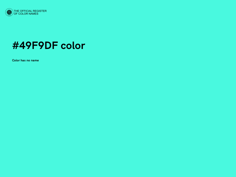 #49F9DF color image