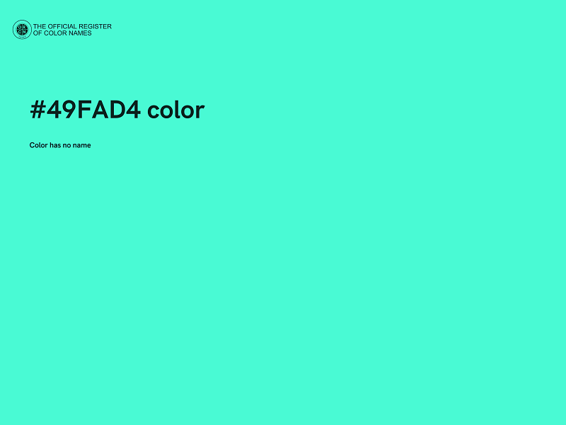 #49FAD4 color image