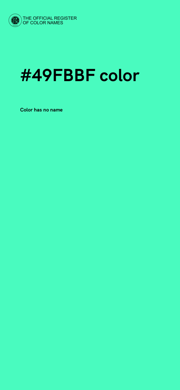 #49FBBF color image