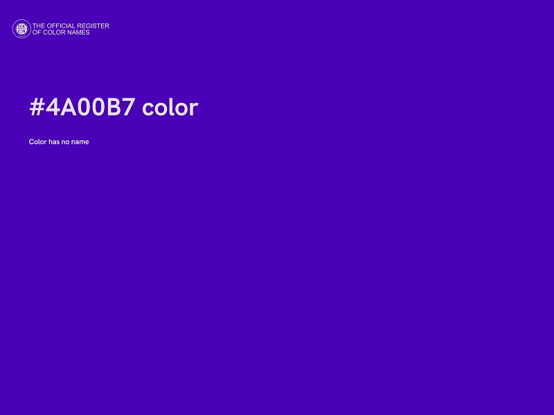 #4A00B7 color image