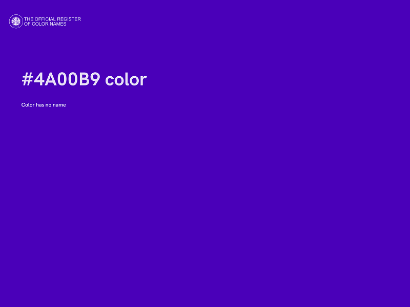 #4A00B9 color image