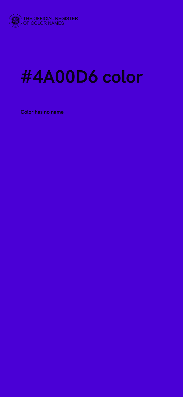 #4A00D6 color image