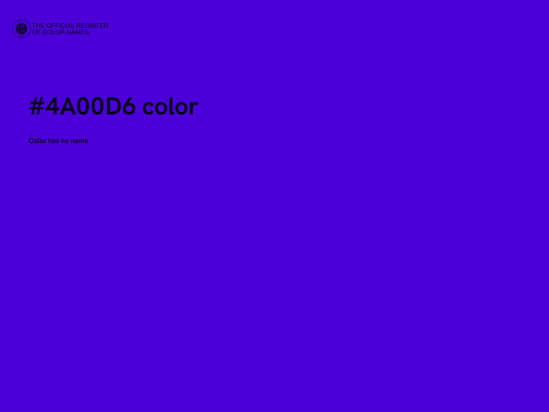 #4A00D6 color image