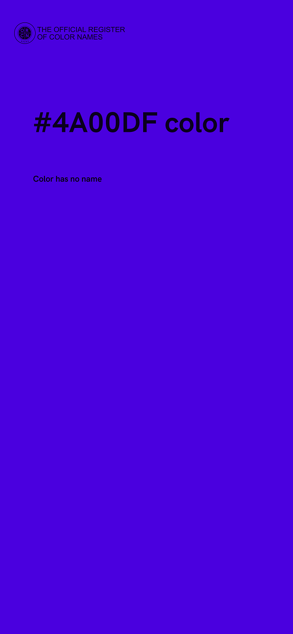 #4A00DF color image