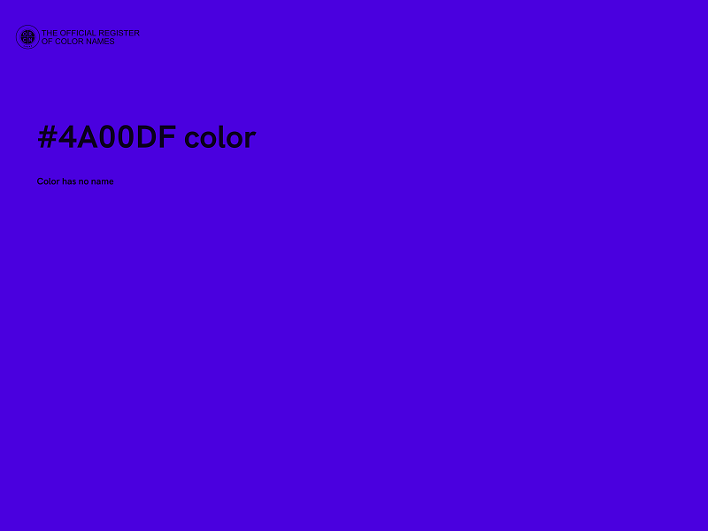 #4A00DF color image