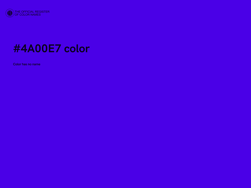 #4A00E7 color image