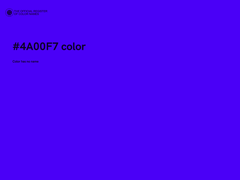 #4A00F7 color image