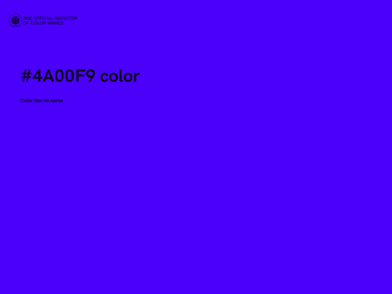 #4A00F9 color image