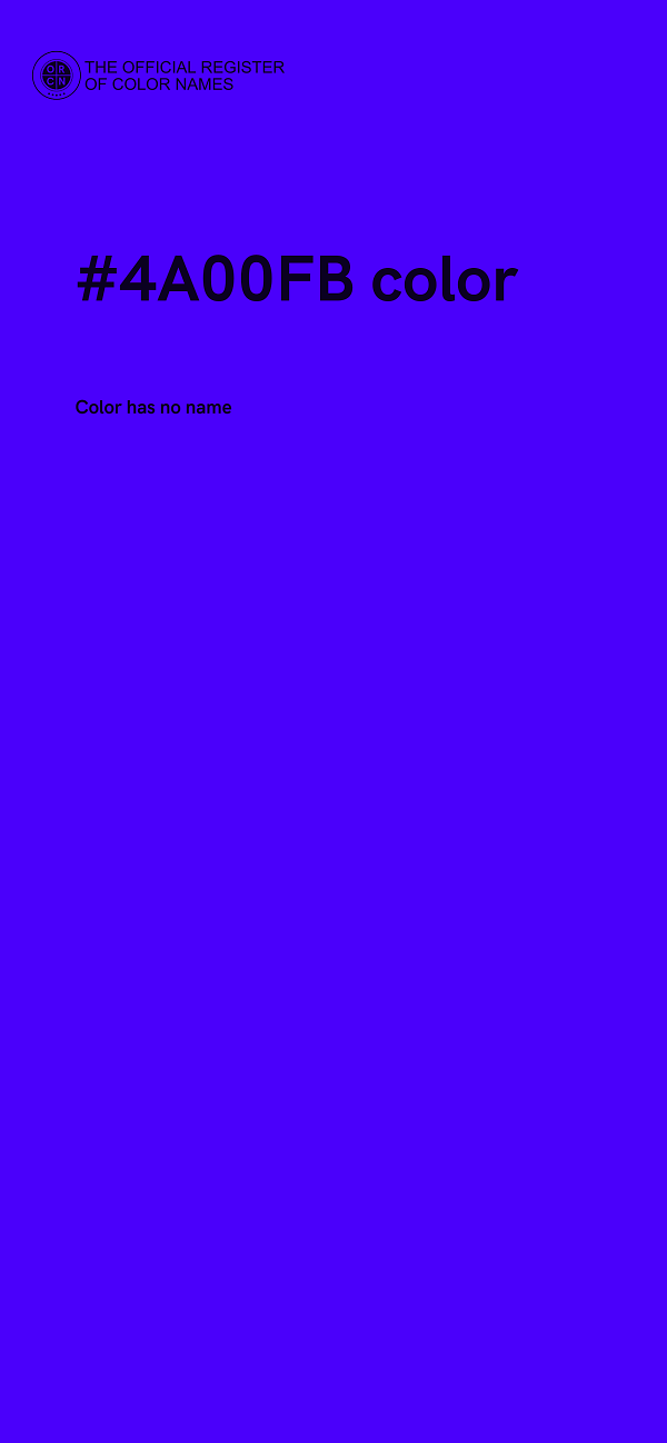 #4A00FB color image