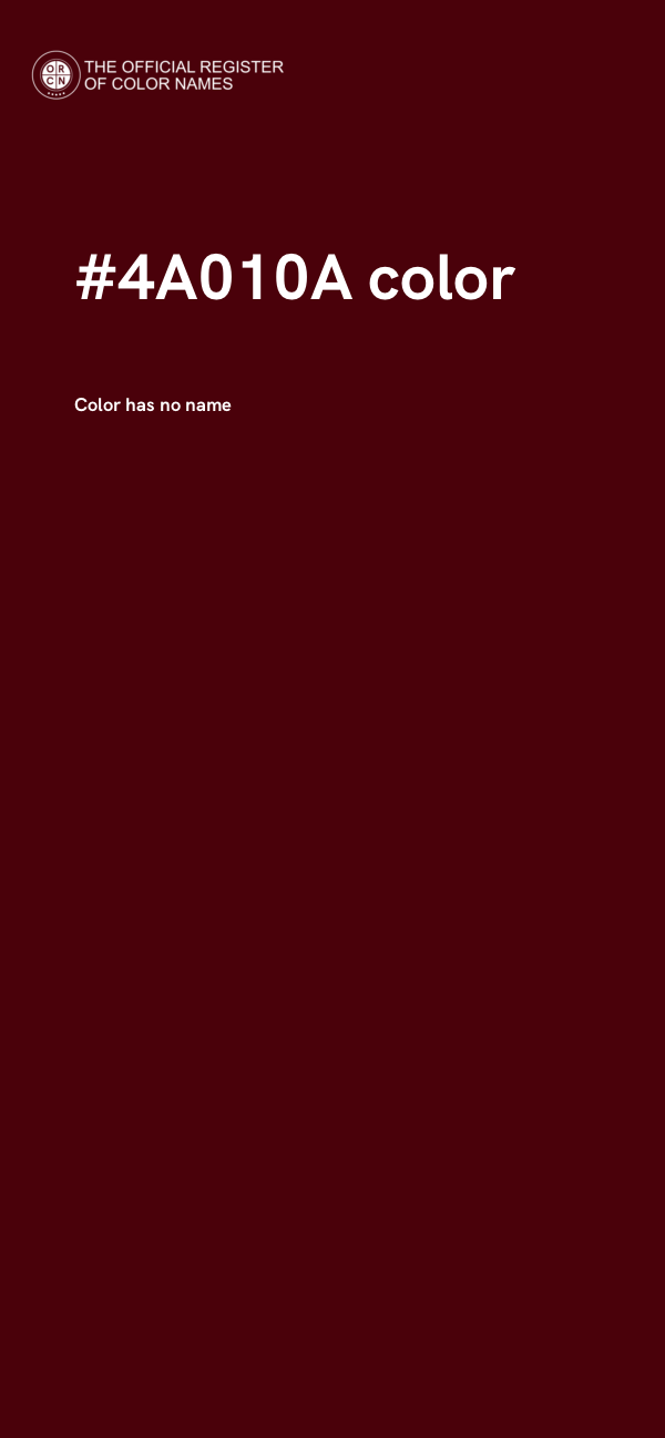 #4A010A color image