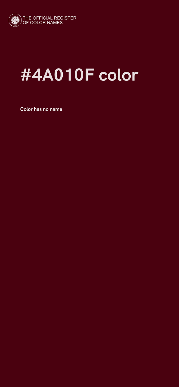 #4A010F color image