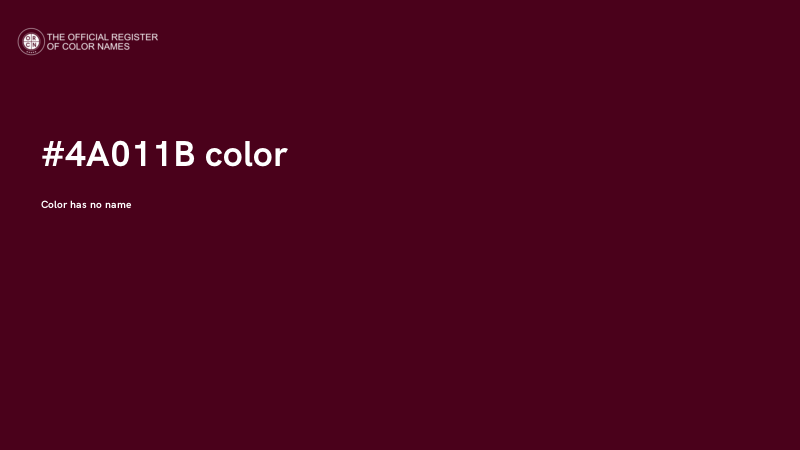 #4A011B color image